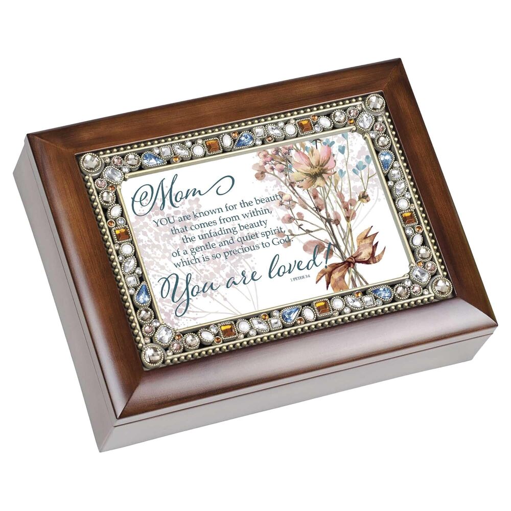7535 Musical Trinket Photo Jewelry Box Plays Tune Wind Beneath My Wings 6 x